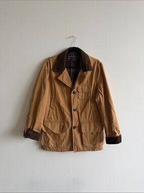 J. Crew Tan Field Jacket with Brown Corduroy Collar